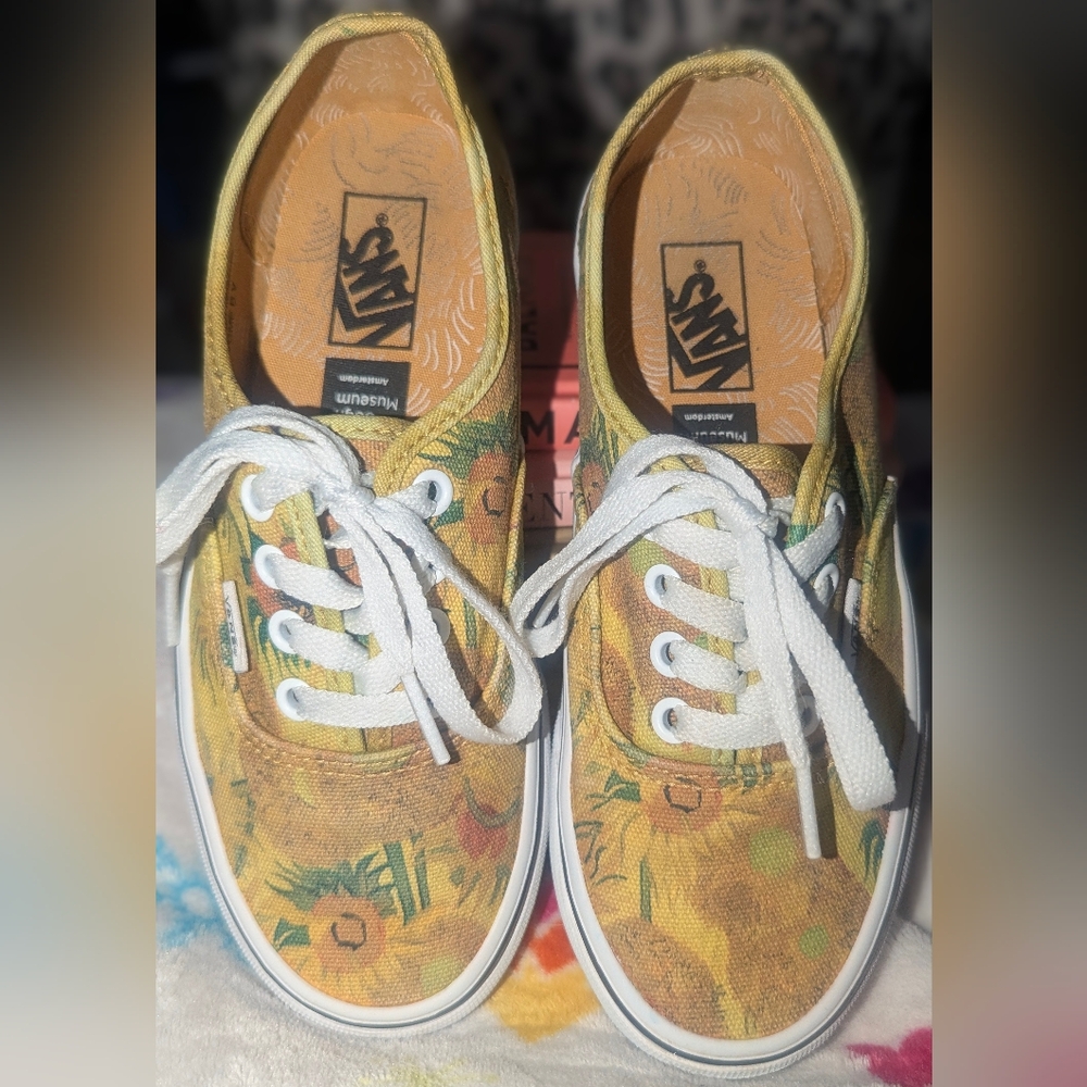 VANS Authentic V. V. G. Sunflower x Van Gogh Museum Amsterdam, Sz Men 4, Wmn 5.5